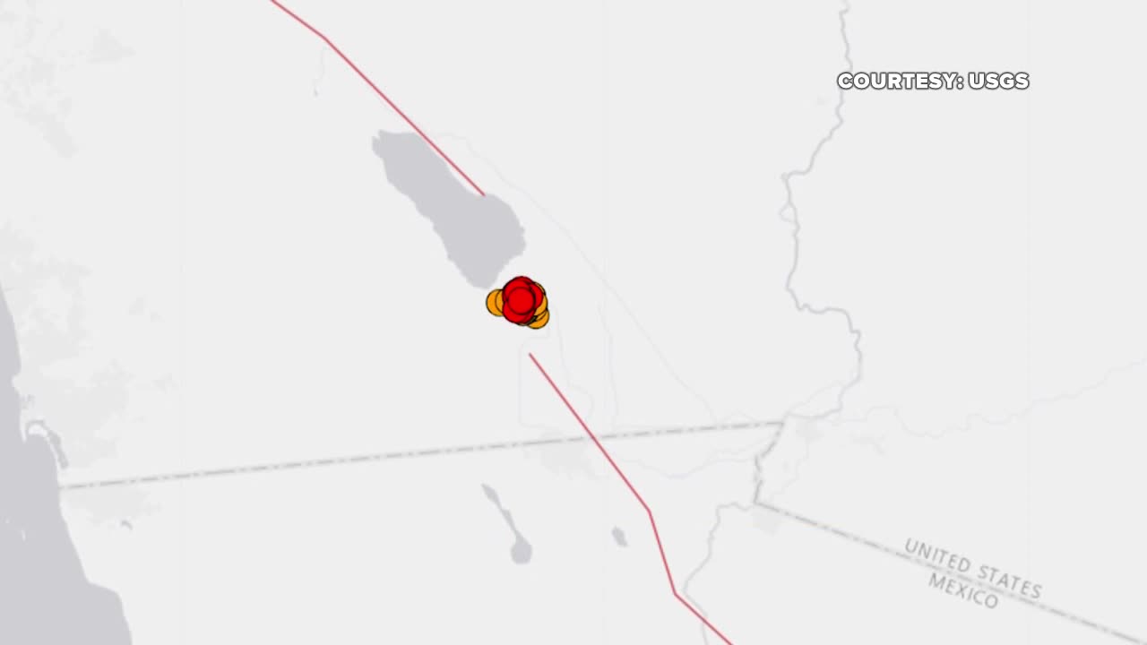 Small swarm of Earthquakes hits the US/Mexico border