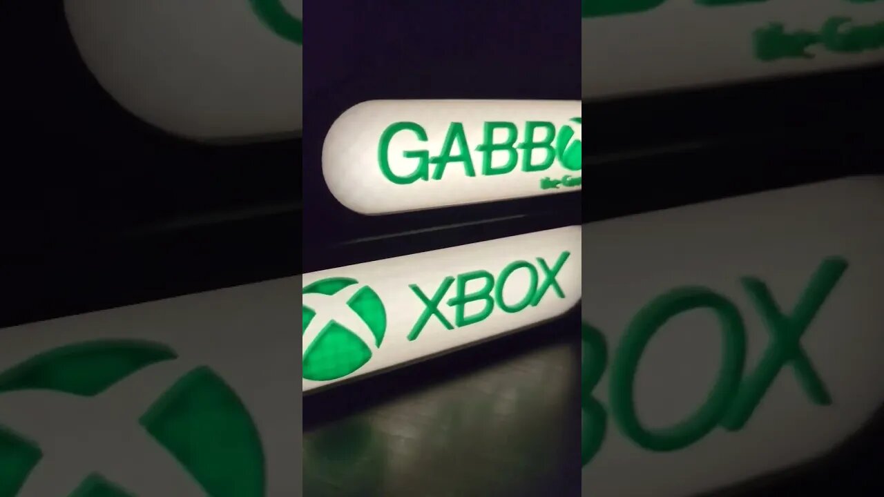 Custom XBOX 3D Printed Game Room Signs