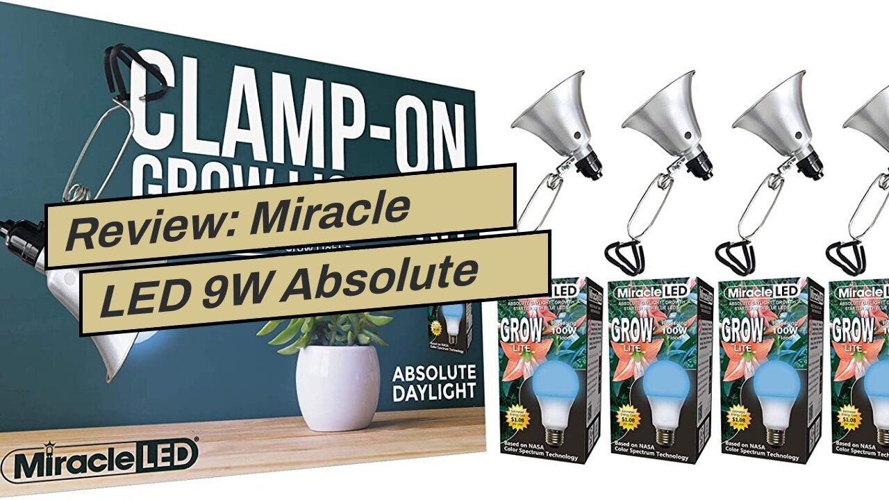 Review: Miracle LED 9W Absolute Daylight Grow Light and Clamp-On Lamp Kit