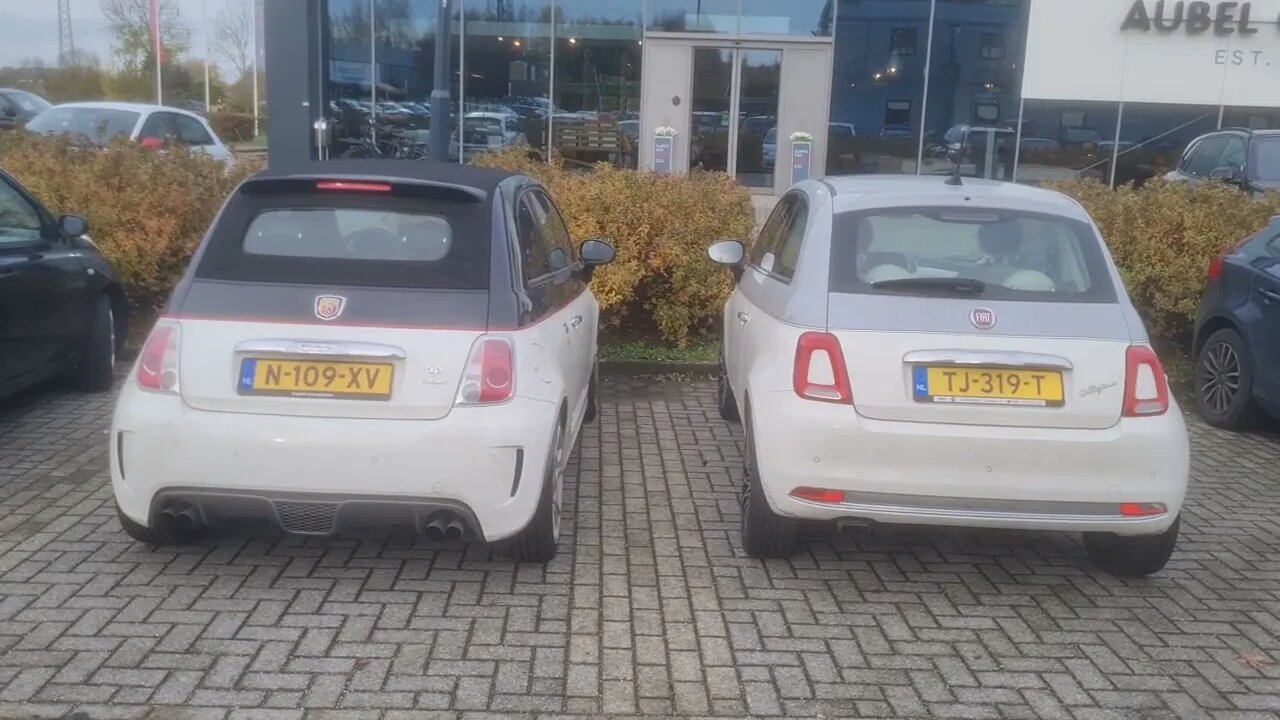 Comparing Bitones: Fiat 500 collegiale facel. Vs Abarth 595c Turismo Record Monza Wider Lower Power