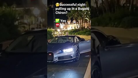 Bugatti Chiron ia extremely brutal pulling up. Successful night? 🤔✅️⛔️