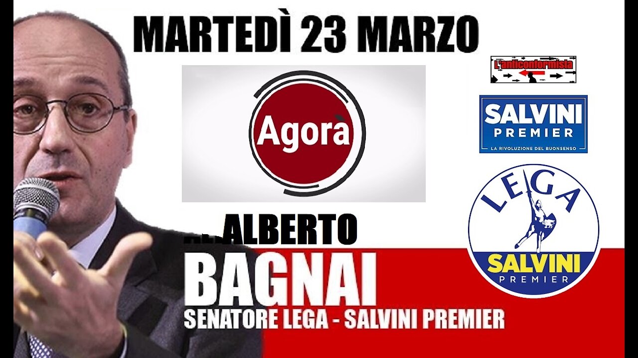 🔴 Interventi del Sen. Alberto Bagnai ospite alla trasmissione "Agorà" del 23/03/2021.
