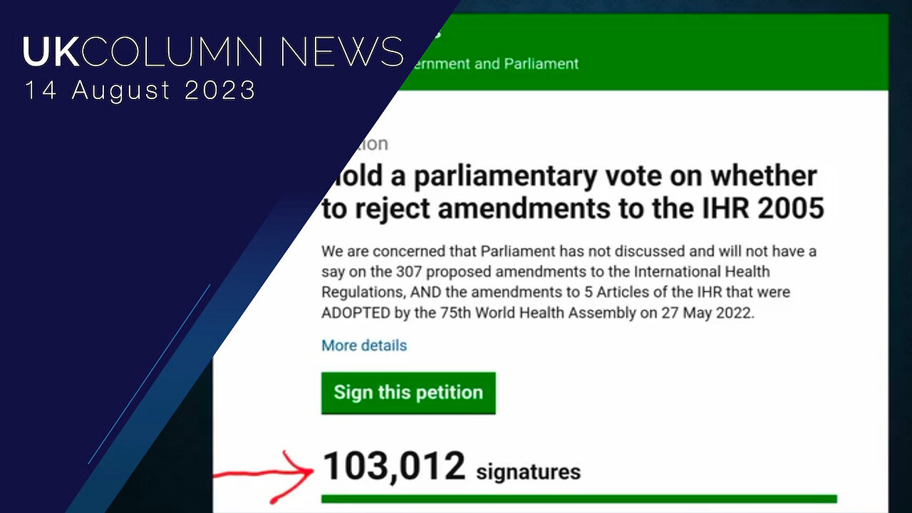 Pandemic Treaty Update—Contact Your Politicians - UK Column News