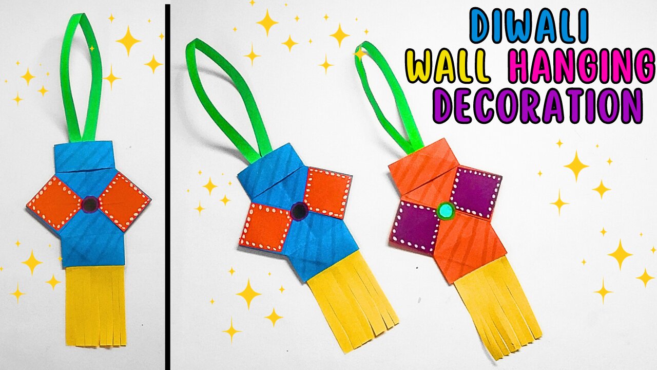 DIY Diwali Paper Diya Wall Hanging Decoration | Easy Diwali Decoration Craft Ideas