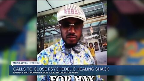 Calls to close Psychedelic Healing Shack after rapper's body found in kiddie slide