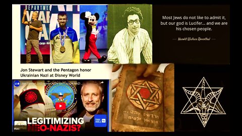 Jewish John Stewart And Pentagon Honor Ukrainian Nazi At Disney World Rabbi Say Jews Worship Lucifer