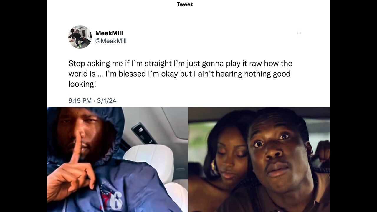 Meek Mill aka Freak Mill Twitter Rant pt. 2 Tells Fans "Stop Asking If He's Straight"