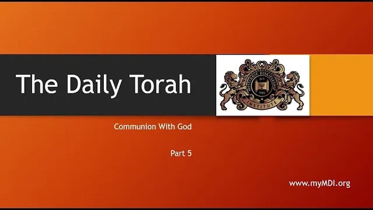 Communion with God - Part 5