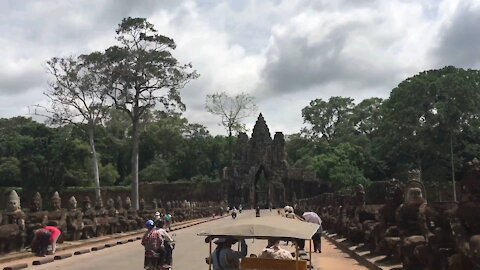 Traveling to Bayon temple in Cambodia