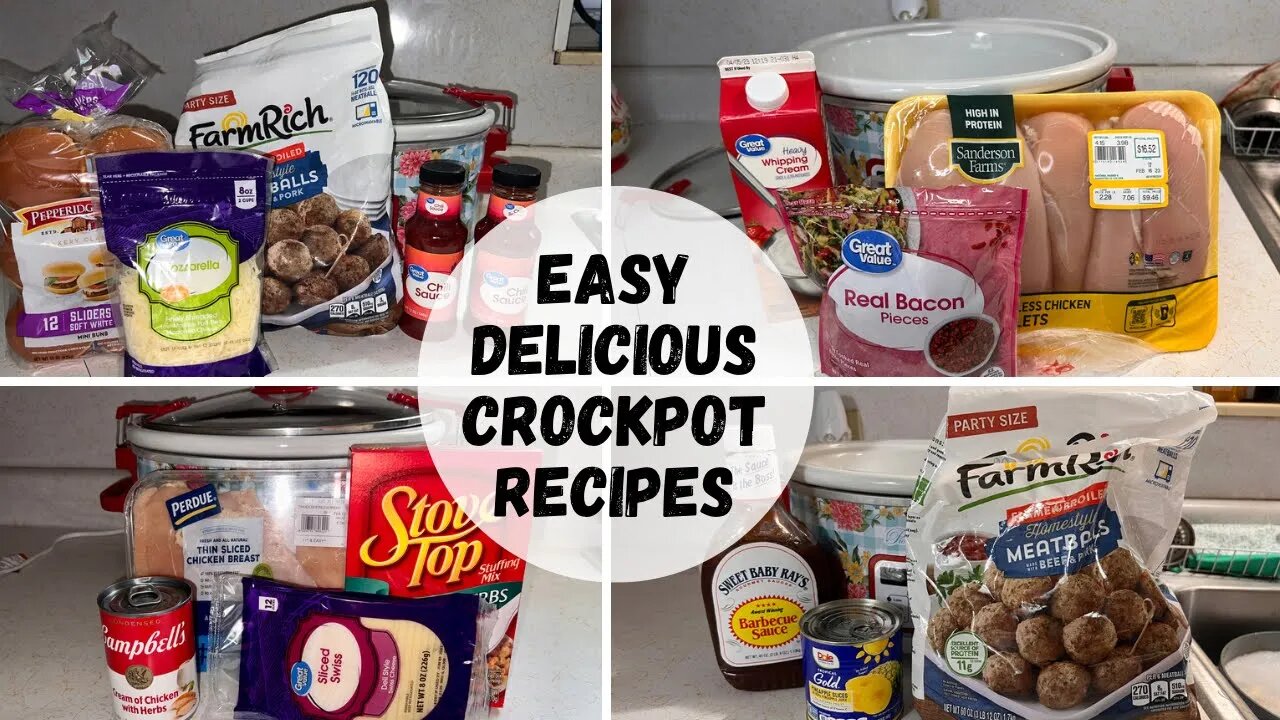 Easy & Budget Friendly Crockpot Meals ANYONE Can Make || Delicious Meals For Families