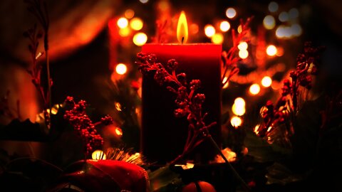 Christmas Music with a relaxing candlelight background