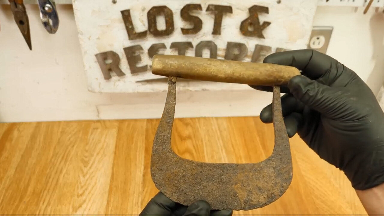 1800's Rusted Food Chopping Blade - Amazing Restoration