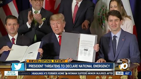 President Trump threatens a national emergency
