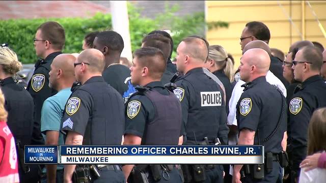 People line streets of Milwaukee to honor fallen Officer Charles Irvine Jr.