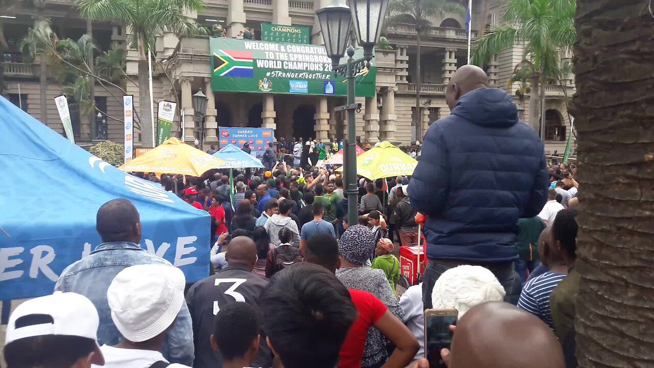 SOUTH AFRICA - Durban - Springboks parade RWC Trophy (Videos) (e3V)