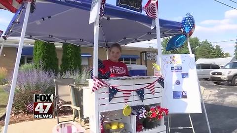 Girl helps veterans with Lemonade stand