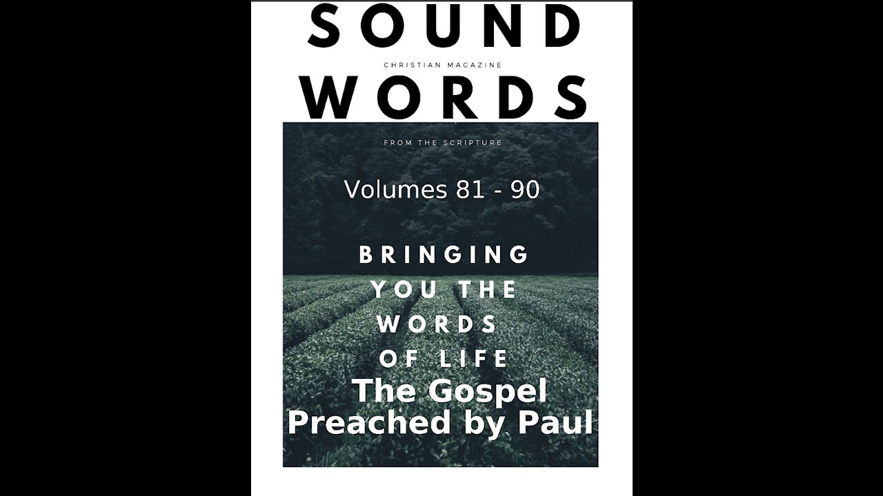 Sound Words, The Gospel Preached by Paul