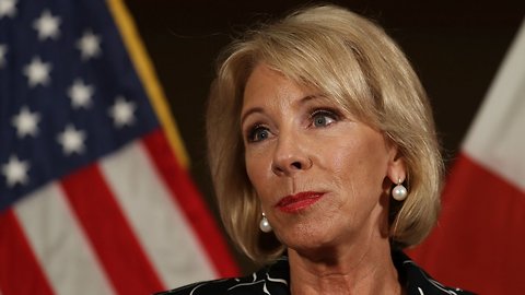 Betsy DeVos Says Teachers Shouldn't Be Armed With Assault Weapons