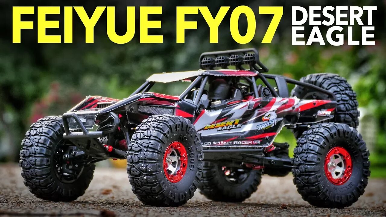 4wd Feiyue FY07 Desert Eagle 1/12 Scale RC Rock Racer - Unboxing, Speed Test & Bashing