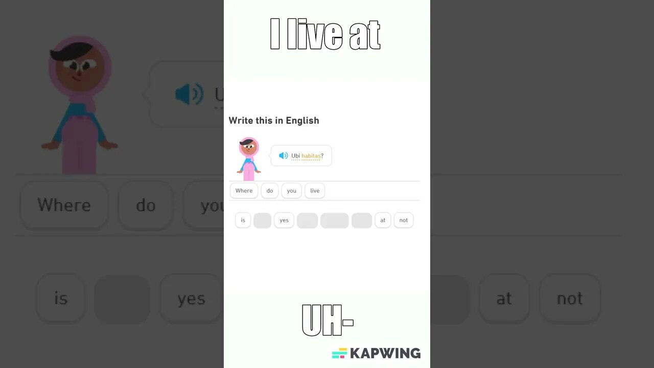Duolingo Question - Where do you live? #shorts
