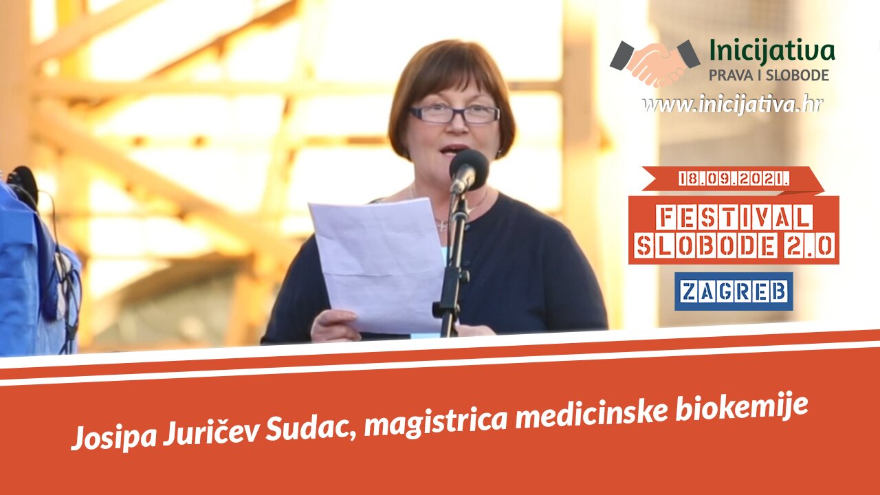 Josipa Juričev-Sudac, govor na Festivalu Slobode 2.0 Zagreb 18.09.2021.