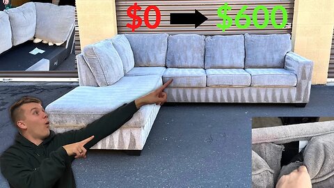 Couch Flipping Transformation Before and After (We got it for FREE and we’re making $600)