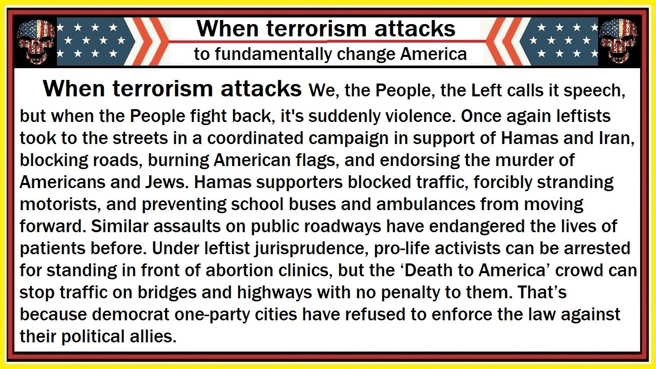 when democrat communist terrorism fundamentally changes America