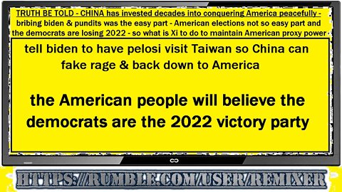 CHINA's fake pelosi visit to Taiwan