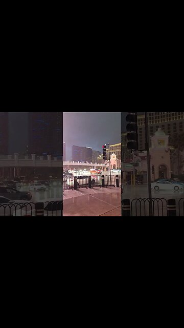 It's downpouring on the Vegas strip right now