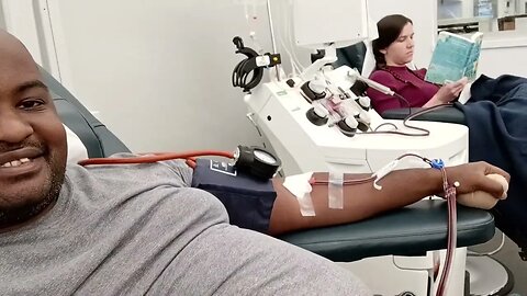 5 min left. Still Donating platelets at @NYBloodCenter Downtown Brooklyn Location 1/7/23