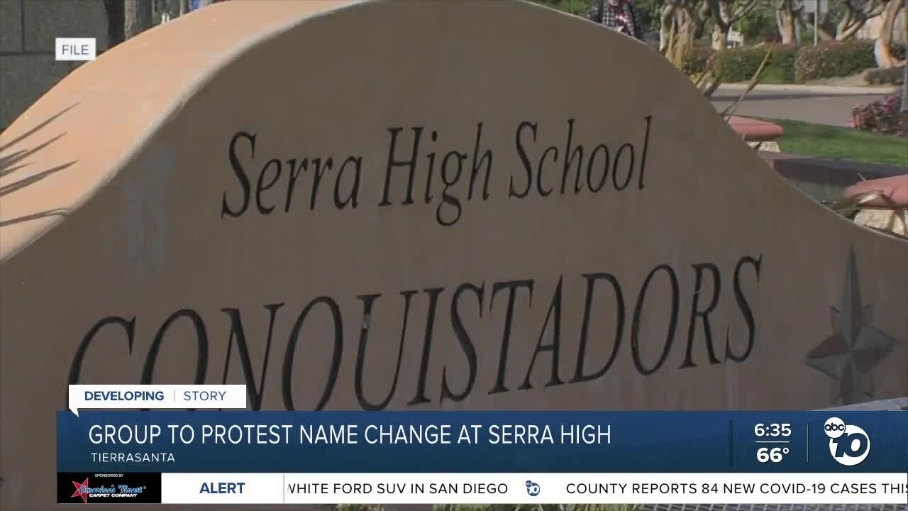 Group to protest name change at Serra High School