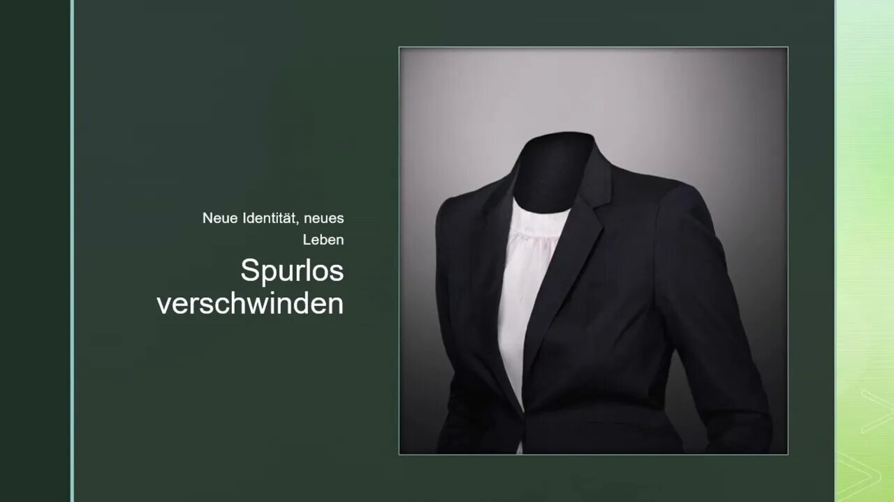 Spurlos verschwinden - geht das ? {Link in der Beschreibung}