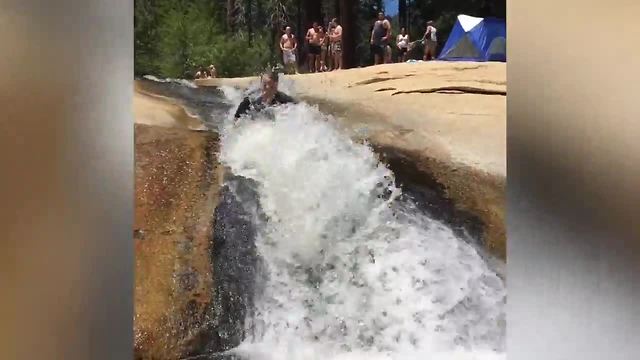 Adam's Adventures: Gigantic Natural Water slide and cliff jumping in the Sequoias!