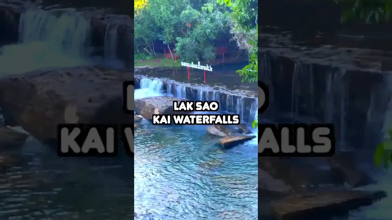 Laos Coffee shop street food and waterfall!