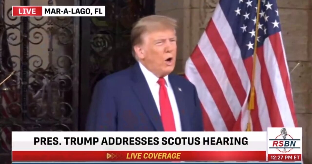 President Donald Trump Remarks SCOTUS Hearing 2/8/24