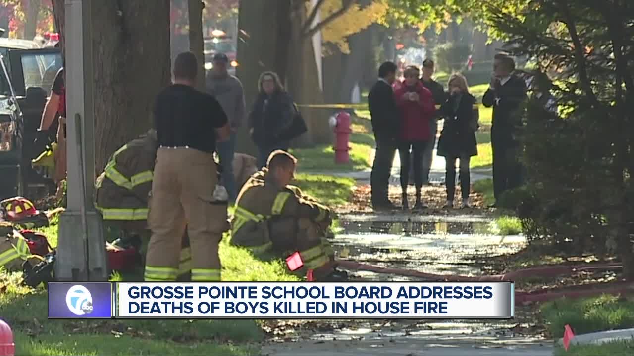 Grosse Pointe School Board addresses deaths of boys killed in house fire