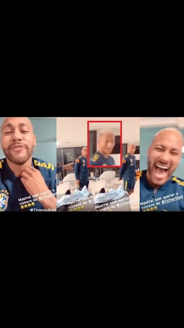 Neymar e Richarlison de resenha na concentração da seleção brasileira