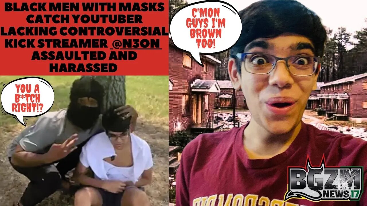 Black Men w/ Masks Catch YouTuber Lacking Controversial Kick streamer @N3on assaulted and harassed