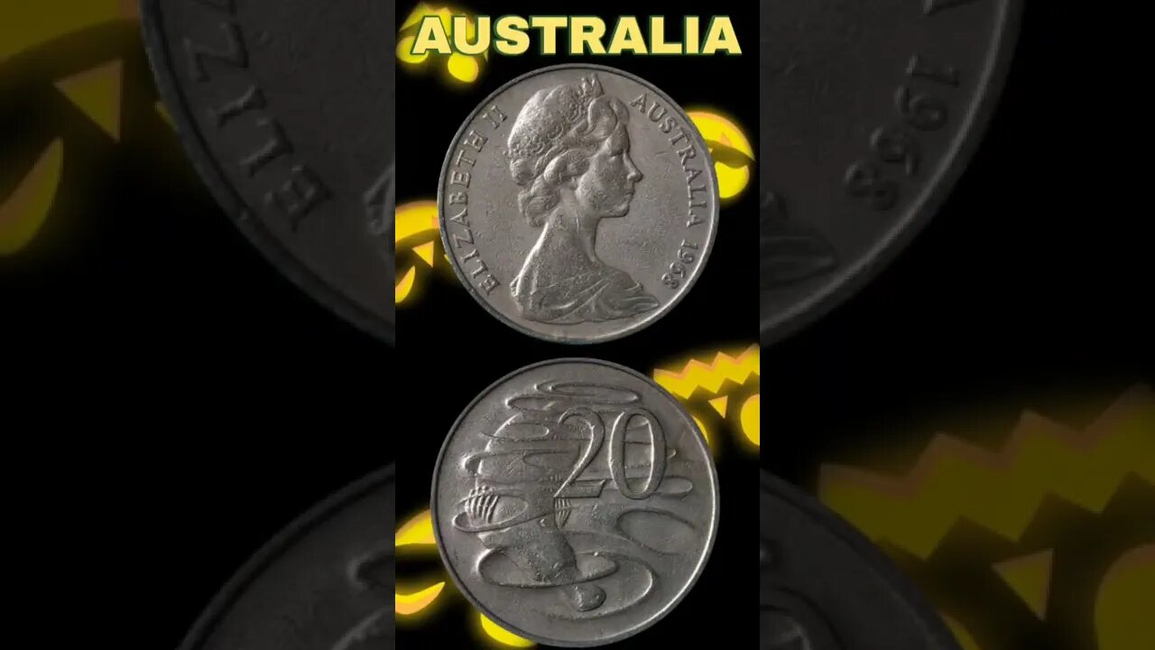 Australia 20 Cents 1968.#shorts #coinnotesz