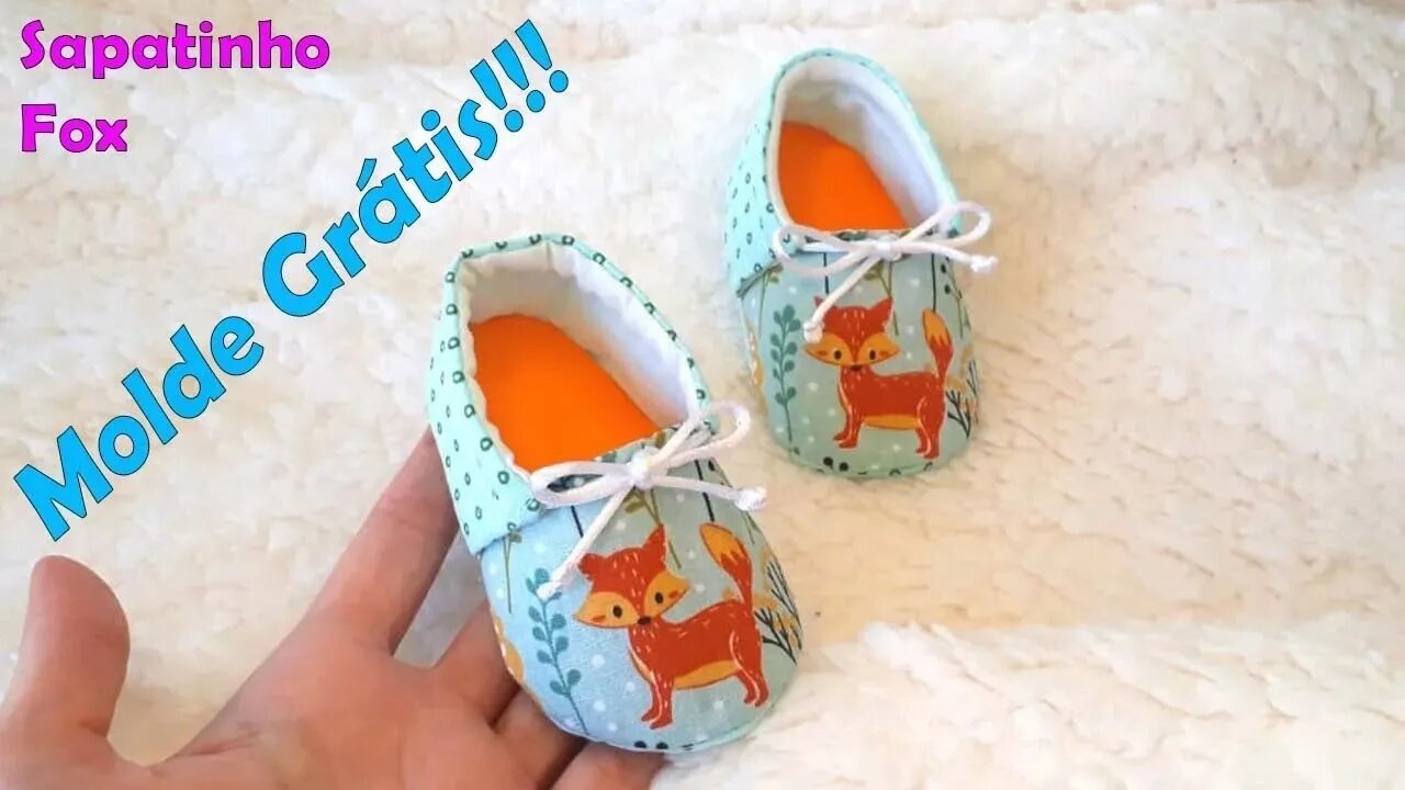 Como Fazer Sapatinho de Bebê Molde Grátis (modelo Foxy)