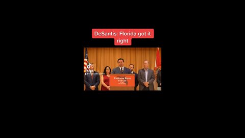 Governor DeSantis: Florida got it right.