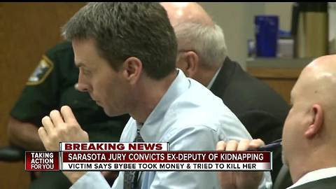 Former Sarasota deputy found not guilty of attempted murder, guilty of kidnapping
