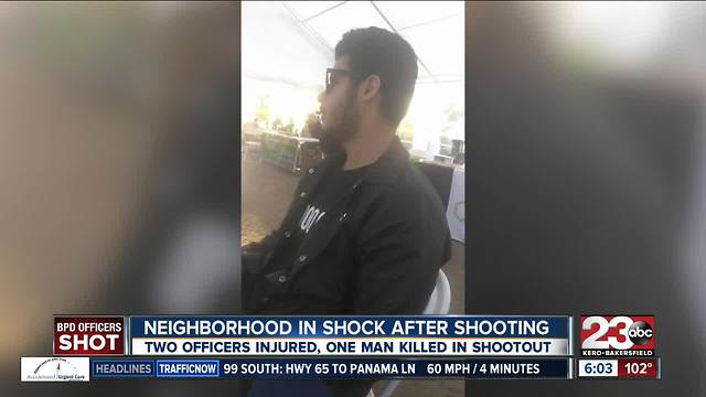 Neighbors on edge after a shooting leaving two officers injured and one dead