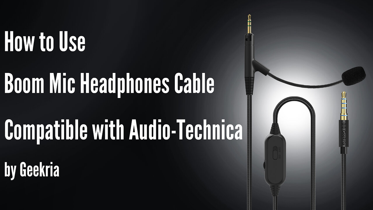 How to Use Boom Mic Headphones Cable Compatible with Audio-Technica by Geekria
