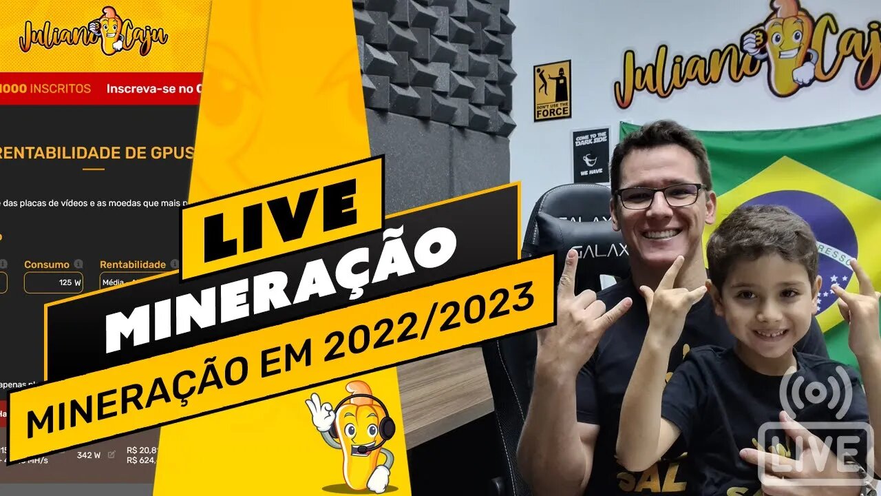 📽️ LIVE! BATE PAPO E TIRA DÚVIDAS - MINERAÇÃO, RENTABILIDADE E MOEDAS