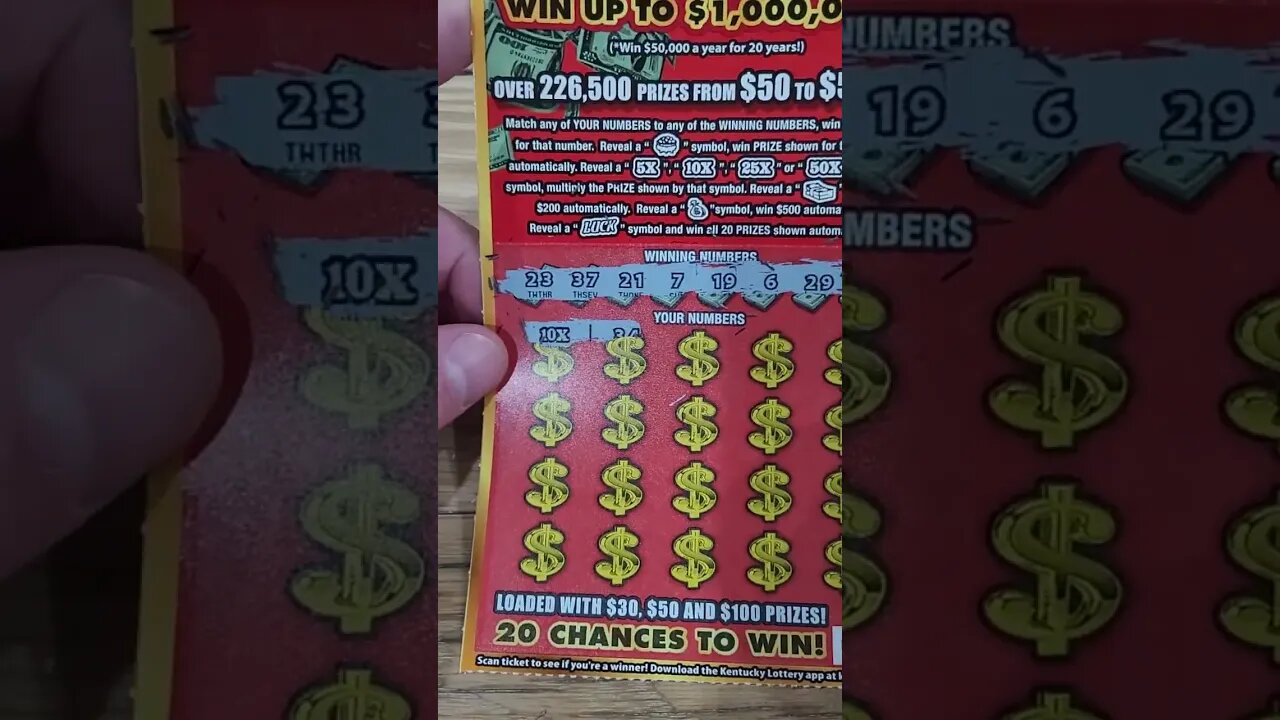 Winning New $20 Lottery Tickets $1,000,000 Luck!