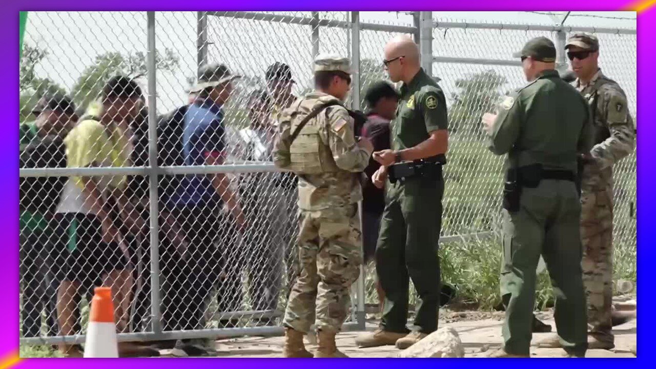 BORDER PATROL OPENS A GATE LOCKED BY TX NG, TO ALLOW ILLEGAL IMMIGRANTS TO ENTER