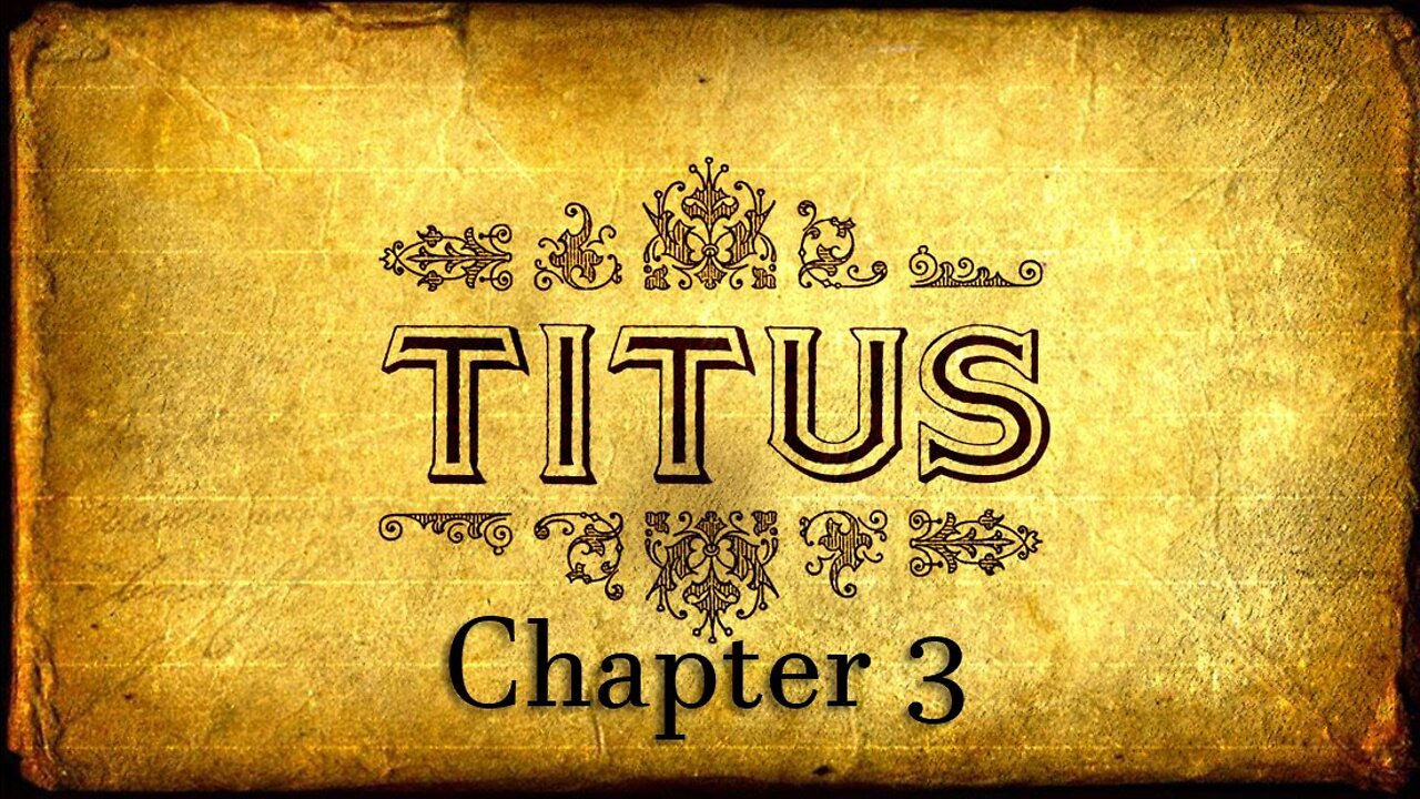 Titus Chapter 3 Bible Study