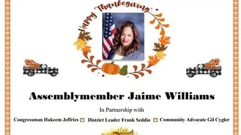 Thanksgiving Turkey giveaway at 5318 Avenue N BK NY 11/20 hosted by Assemblymember Jamie Williams