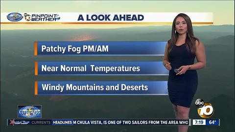 10News Pinpoint Weather with Meteorologist Angelica Campos